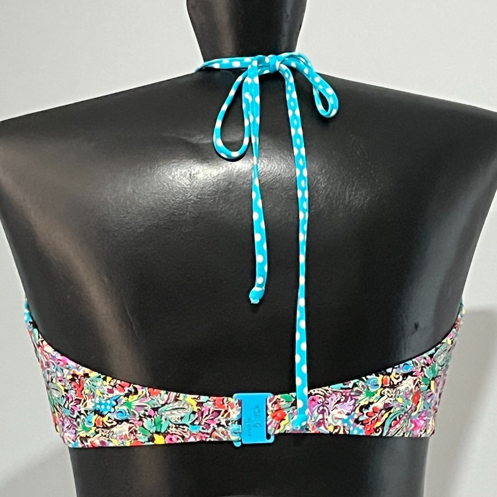 Profile Blush Colorful Paisley Bikini Top Size Large E Cup Resortwear Beach Pool - Picture 2 of 8